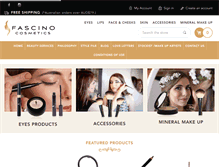 Tablet Screenshot of fascinocosmetics.com